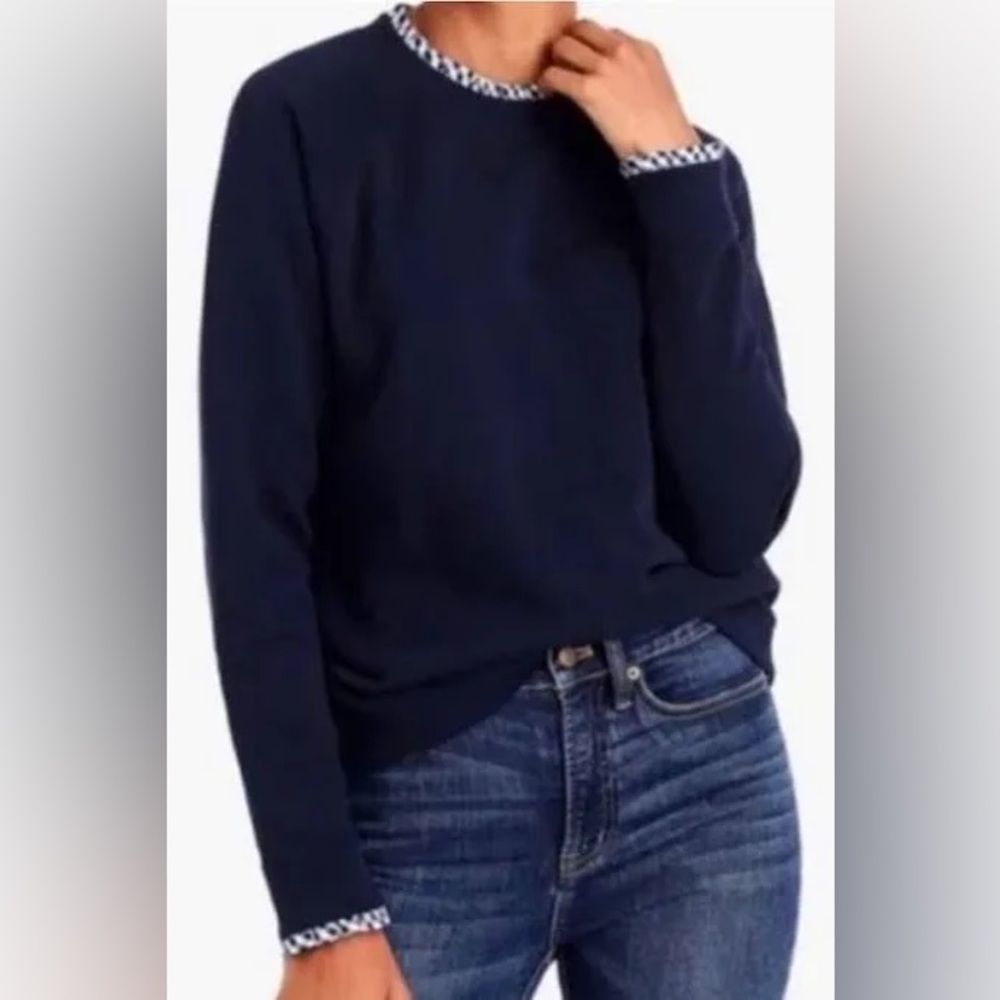 j.Crew Mercantile navy pullover with zipper
